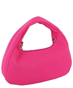 Fashion Corduroy Shoulder Bag Hobo LHU521-Z FUCHSIA